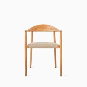 Chaise d'extérieur en en teck massif et corde 55x57x74cm Fika - Vincent Sheppard - The Cool Republic