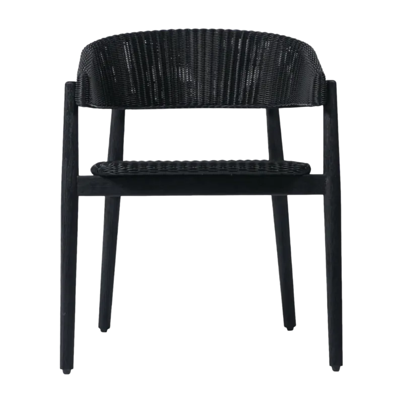 Chaise d'extérieur teck massif noir Mona - Vincent Sheppard - The Cool Republic