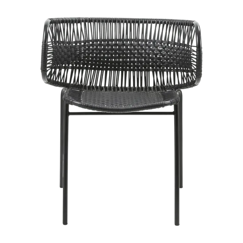 Chaise en acier avec accoudoirs noir Cielo - Ames - The Cool Republic