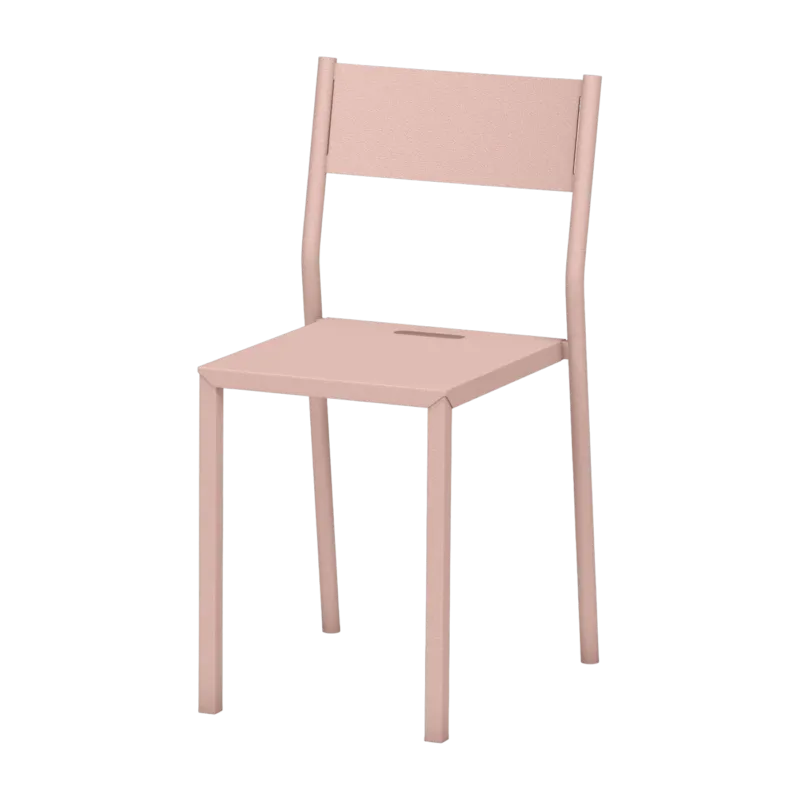 Chaise en acier baby pink Take - Matière Grise - The Cool Republic