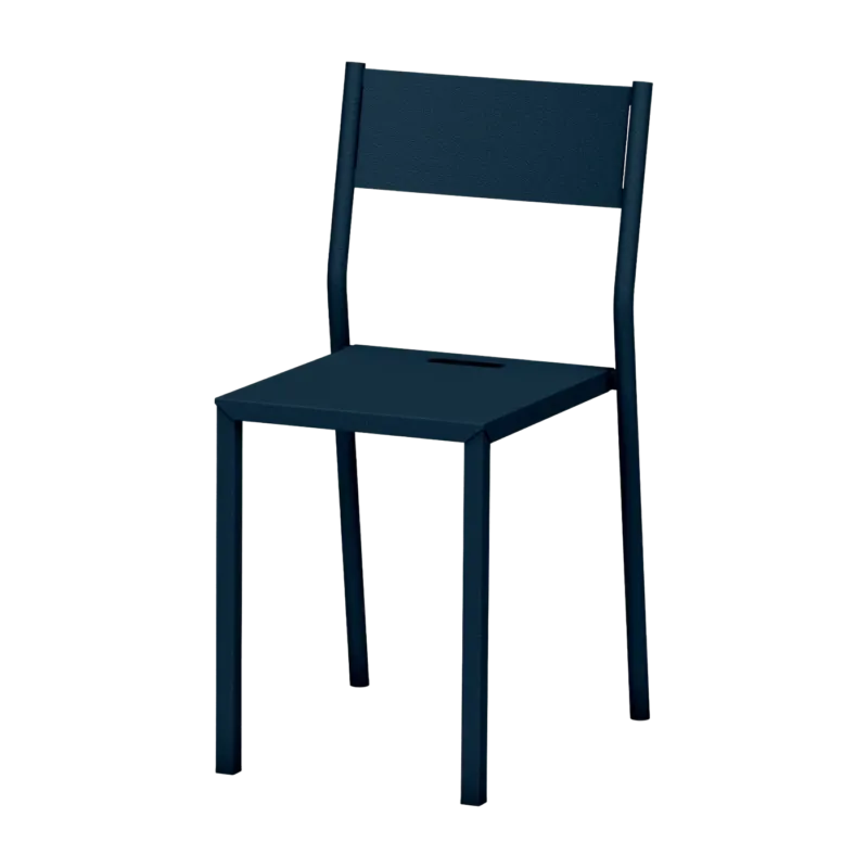 Chaise en acier denim Take - Matière Grise - The Cool Republic