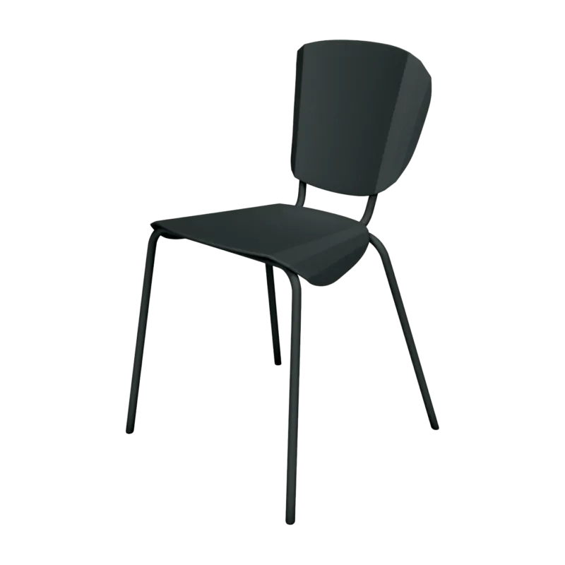 Chaise en acier mat anthracite Batchair - Matière Grise - The Cool Republic