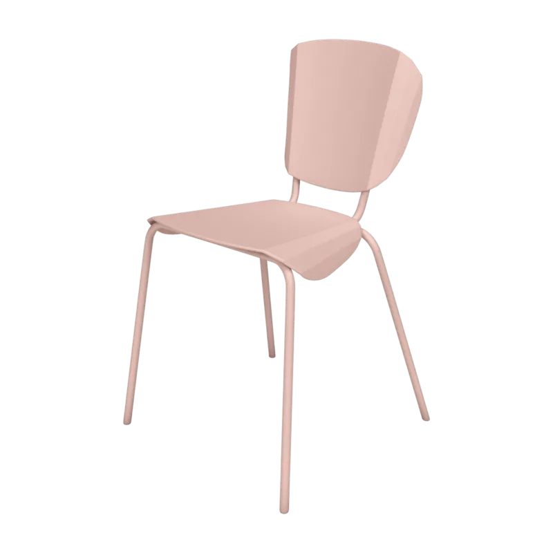 Chaise en acier mat baby pink Batchair - Matière Grise - The Cool Republic