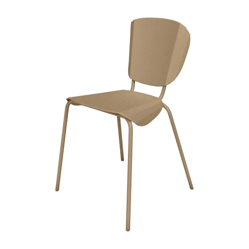 Chaise en acier mat sable Batchair - Matière Grise - The Cool Republic