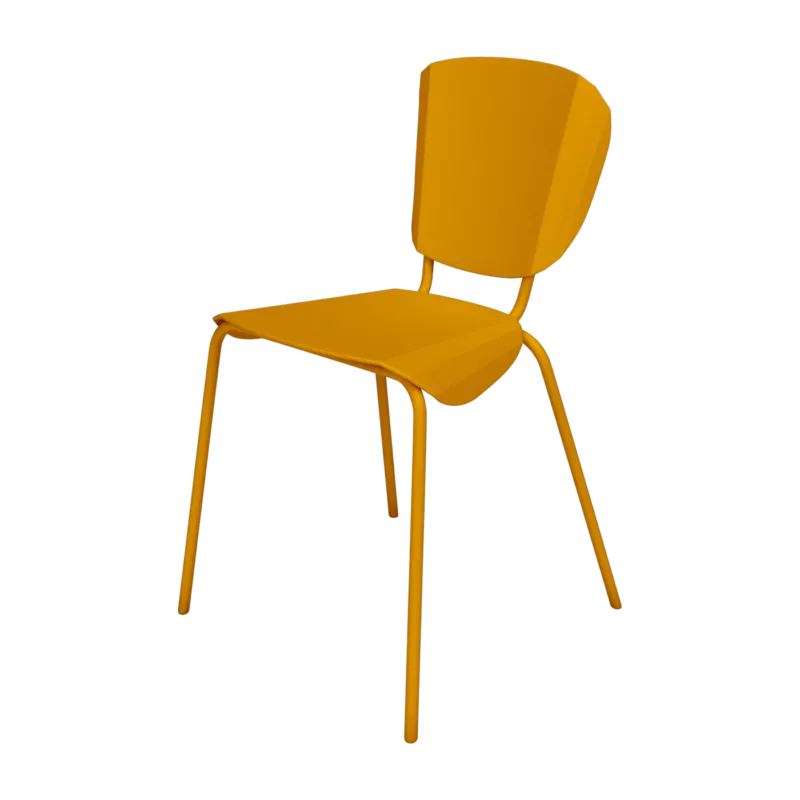 Chaise en acier mat safran Batchair - Matière Grise - The Cool Republic