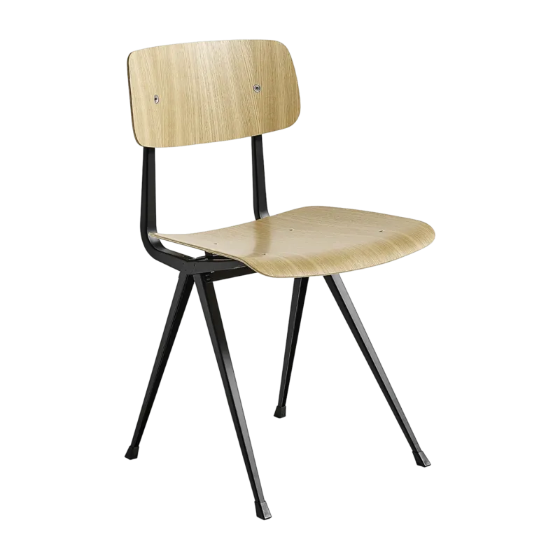 Chaise en bois de chêne et acier noir Result - HAY - The Cool Republic