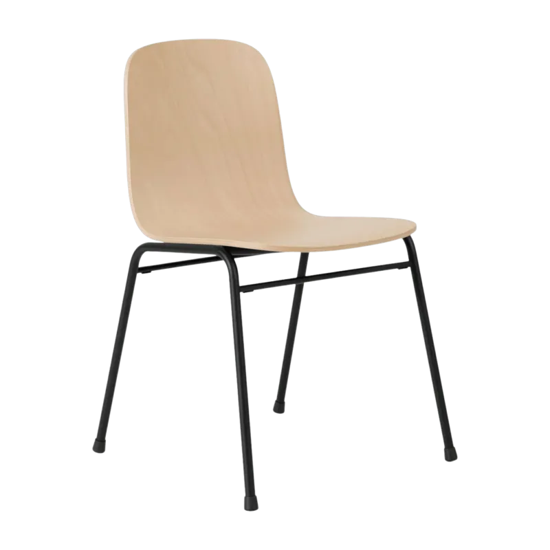 Chaise en bois naturel et cadre noir Touchwood - Hem - The Cool Republic