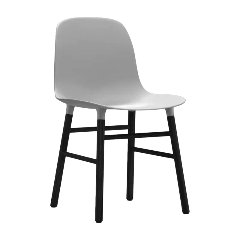 Chaise en bois noir et pp blanc Form - Normann Copenhagen - The Cool Republic