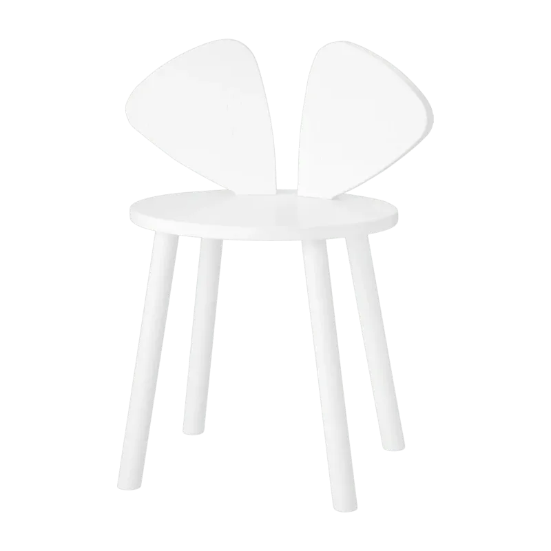 Chaise en bois pour enfant blanche Mouse School - Nofred - The Cool Republic