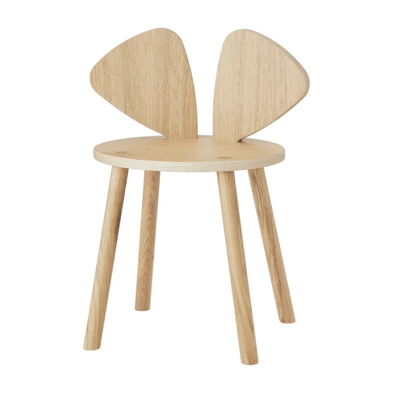 Chaise en bois pour enfant écru Mouse School - Nofred - The Cool Republic