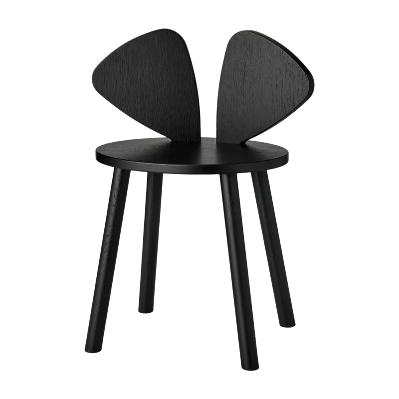 Chaise en bois pour enfant noir Mouse School - Nofred - The Cool Republic