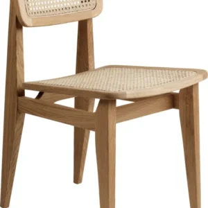 Chaise en cannage et bois de chêne naturel C - Chair - Gubi - The Cool Republic