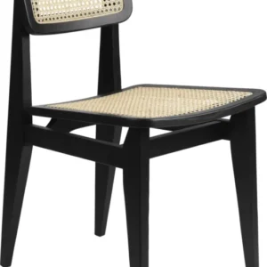 Chaise en cannage et bois de chêne noir C - Chair - Gubi - The Cool Republic