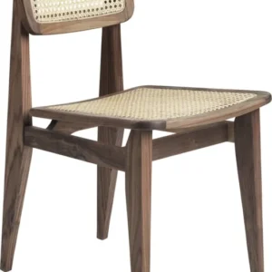 Chaise en cannage et bois de noyer C - Chair - Gubi - The Cool Republic
