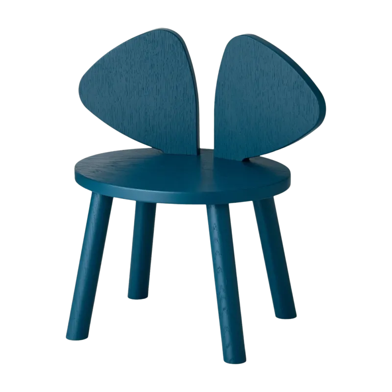 Chaise en chêne bleu pétrole S Mouse - Nofred - The Cool Republic