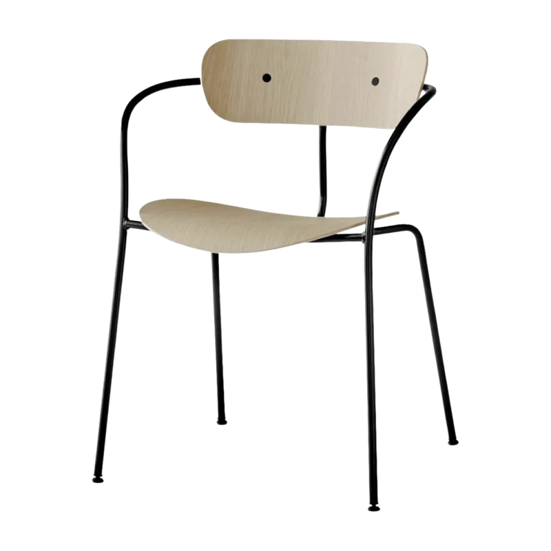 Chaise en chêne et piètement noir AV2 Pavilion - &tradition - The Cool Republic