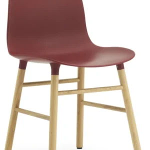 Chaise en chêne naturel et pp rouge Form - Normann Copenhagen - The Cool Republic
