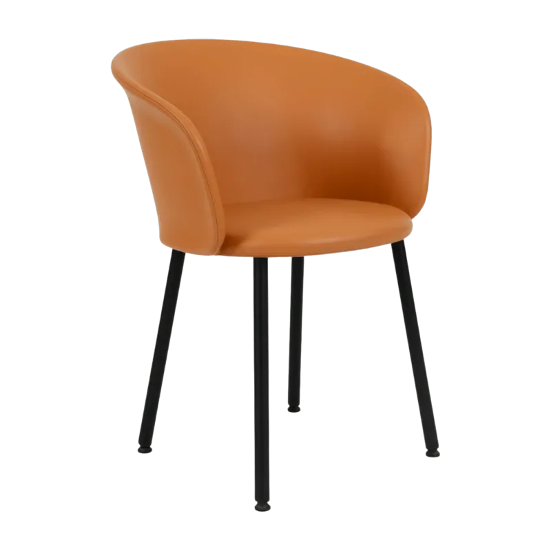 Chaise en cuir marron Kendo - Hem - The Cool Republic