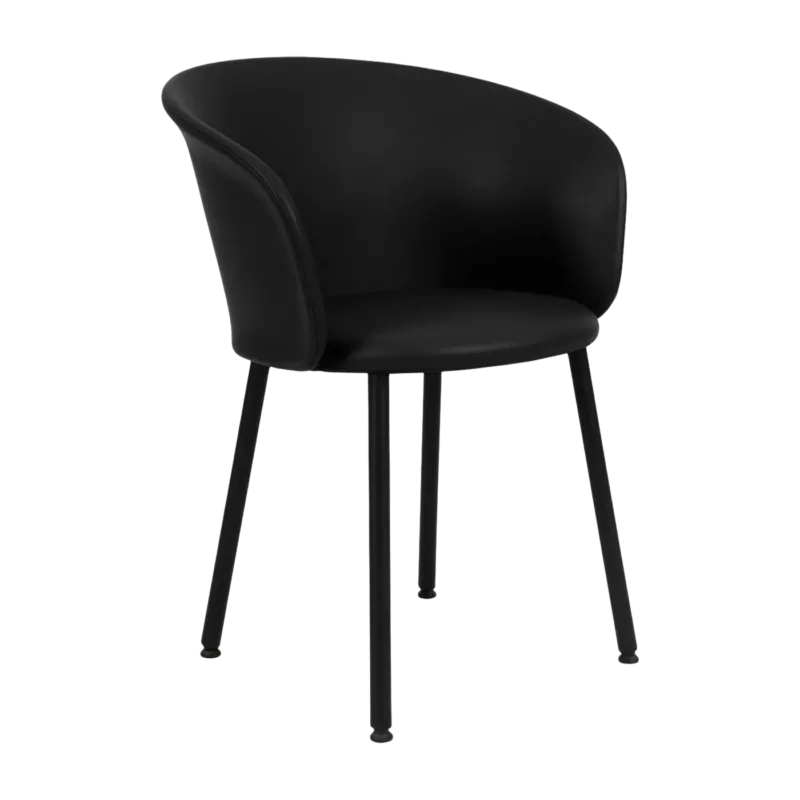Chaise en cuir noir Kendo - Hem - The Cool Republic