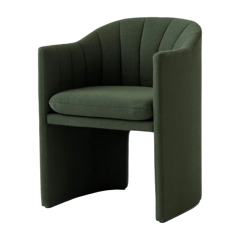 Chaise en laine vert Loafer SC24 - &tradition - The Cool Republic