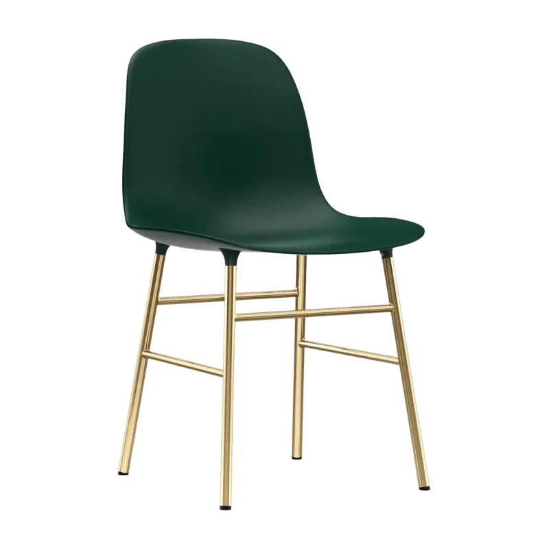 Chaise en laiton et pp vert Form - Normann Copenhagen - The Cool Republic