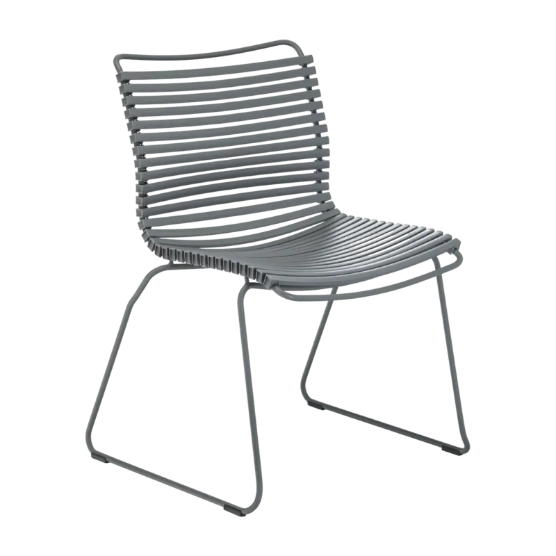 Chaise en métal et plastique gris foncé CLICK - Houe - The Cool Republic