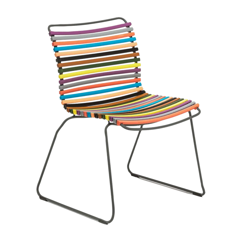Chaise en métal et plastique multicolore CLICK - Houe - The Cool Republic