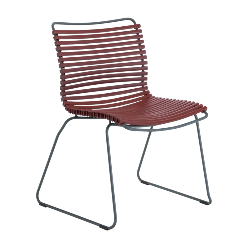 Chaise en métal et plastique rouge Paprika CLICK - Houe - The Cool Republic