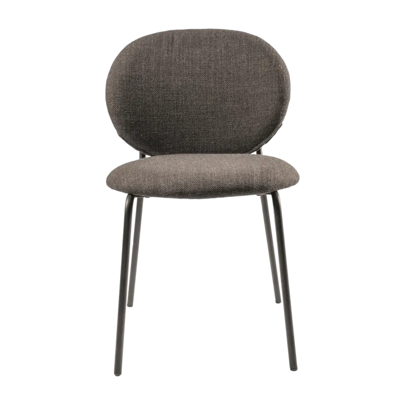 Chaise en métal et tissu gris Simply - Pols Potten - The Cool Republic