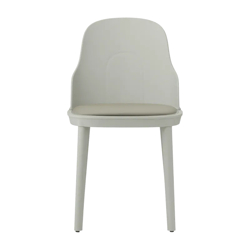 Chaise en polypropylène à l'assise en cuir gris chaud Allez Warm Grey - Normann Copenhagen - The Cool Republic