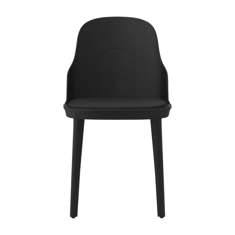 Chaise en polypropylène à l'assise en cuir noir Allez noir - Normann Copenhagen - The Cool Republic