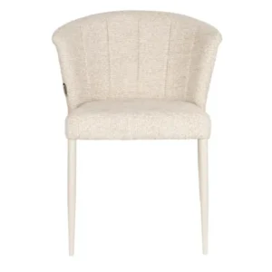 Chaise en tissu et métal beige Georgia - Dutchbone - The Cool Republic