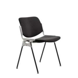 Chaise en tissu noir et acier chromé DSC 106 - Anonima Castelli - The Cool Republic