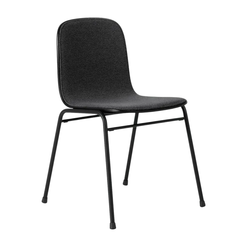 Chaise en tissu noir et cadre noir Touchwood - Hem - The Cool Republic