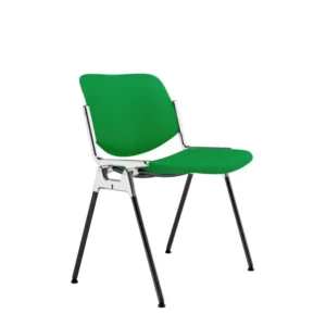 Chaise en tissu vert et acier chromé DSC 106 - Anonima Castelli - The Cool Republic