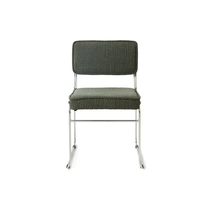 Chaise en tissu vert et acier chromé Endless - HKLiving - The Cool Republic