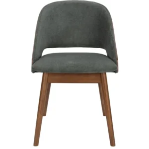 Chaise en tissu vert et bois d'hévéa Velore - Dutchbone - The Cool Republic