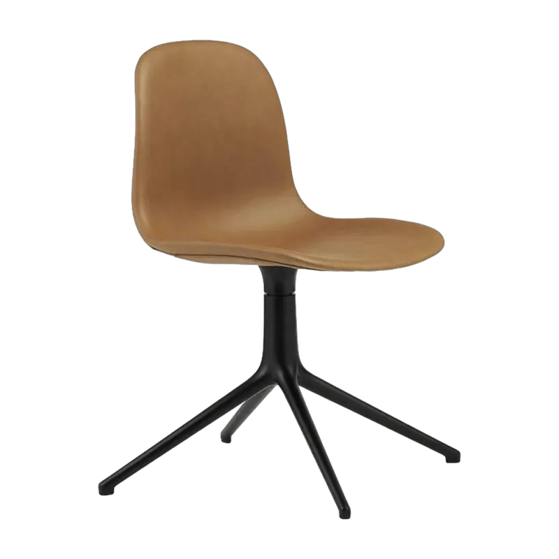 Chaise Form Chair Swivel 4L Full Uph. Black Alu - Normann Copenhagen - The Cool Republic