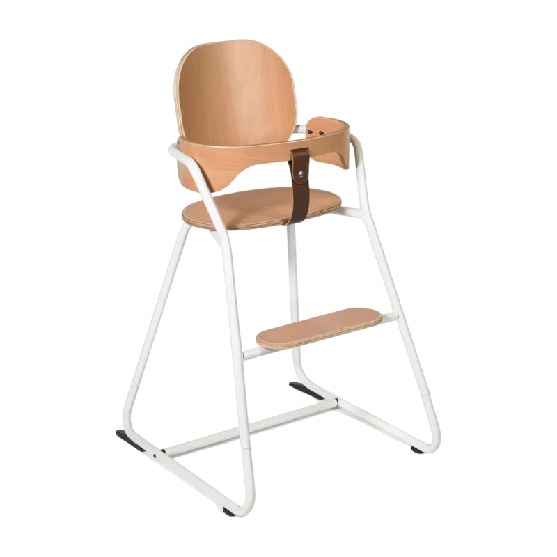 Chaise haute bébé blanche et hêtre + baby set Tibu - Charlie Crane - The Cool Republic