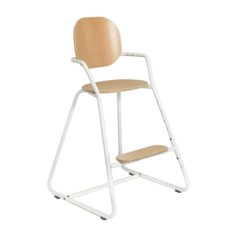 Chaise haute bébé blanche et hêtre Tibu - Charlie Crane - The Cool Republic