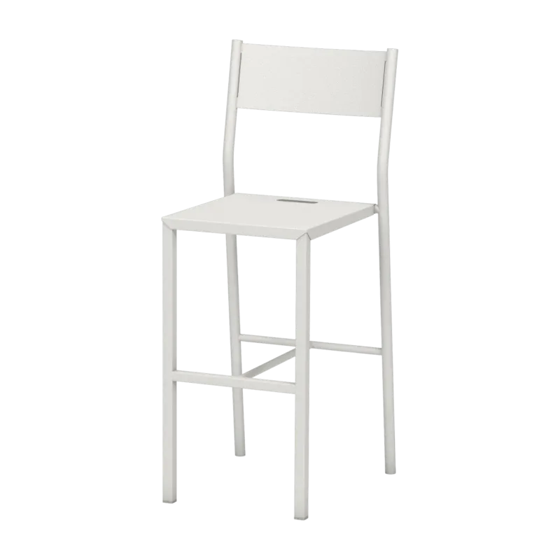 Chaise haute en acier mat blanche 99 cm Take - Matière Grise - The Cool Republic