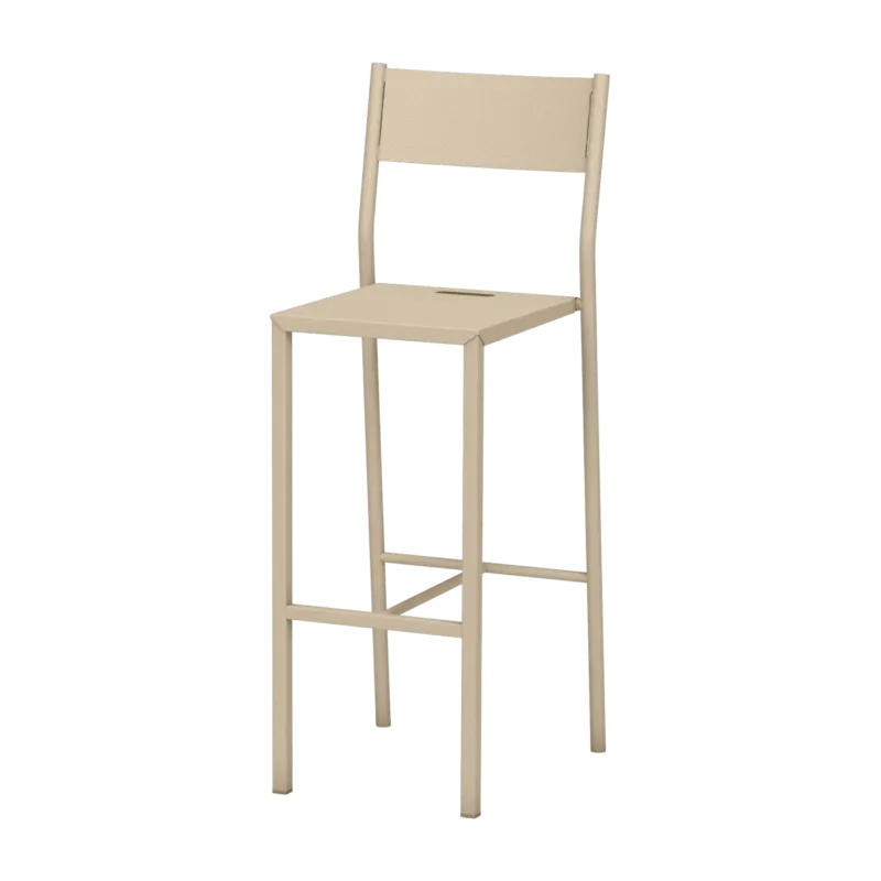 Chaise haute en acier mat crème 110 cm Take - Matière Grise - The Cool Republic