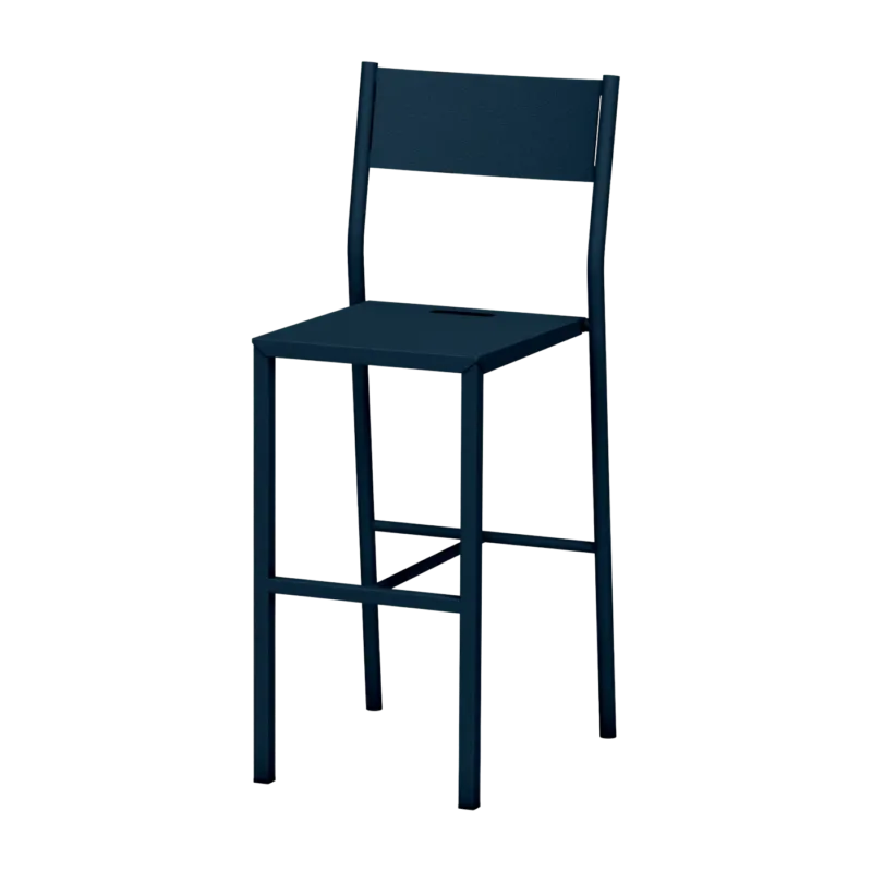 Chaise haute en acier mat denim 110 cm Take - Matière Grise - The Cool Republic