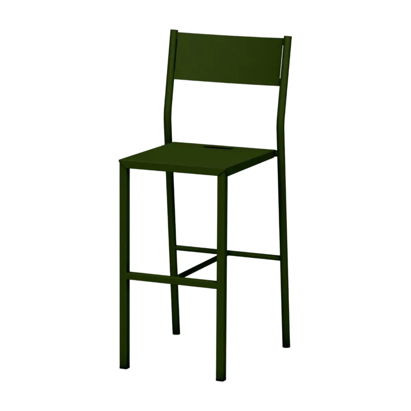 Chaise haute en acier mat kaki 110 cm Take - Matière Grise - The Cool Republic