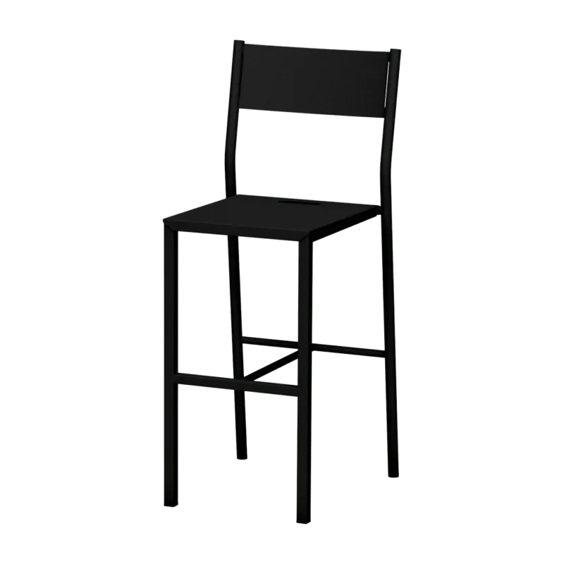 Chaise haute en acier mat noir mat 99 cm Take - Matière Grise - The Cool Republic