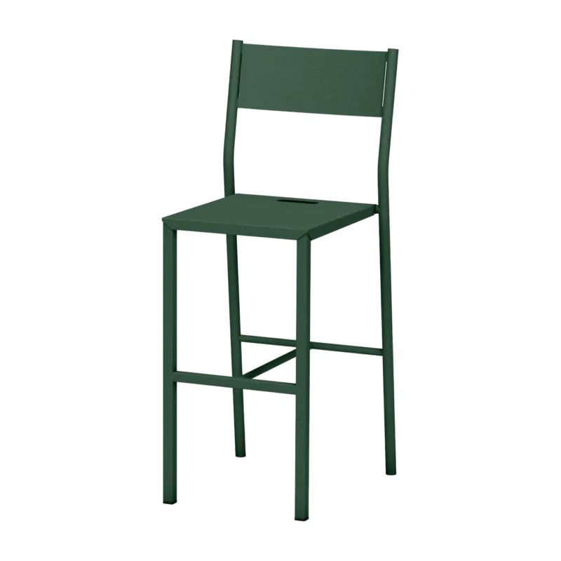 Chaise haute en acier mat olive 110 cm Take - Matière Grise - The Cool Republic