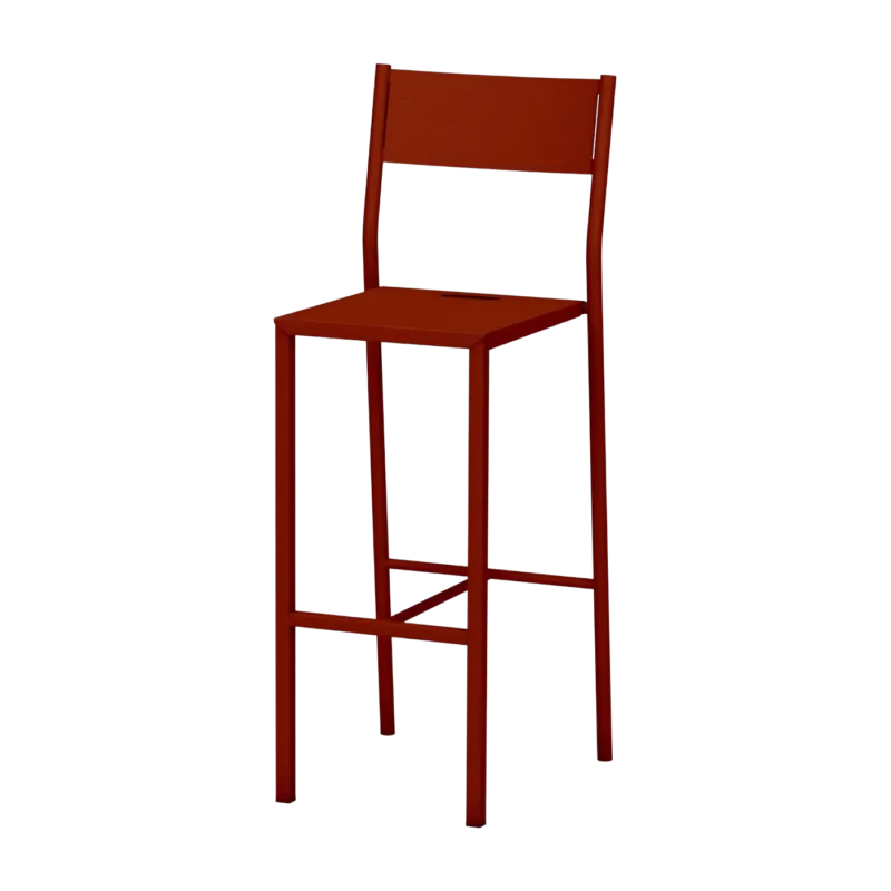 Chaise haute en acier mat terracotta 110 cm Take - Matière Grise - The Cool Republic