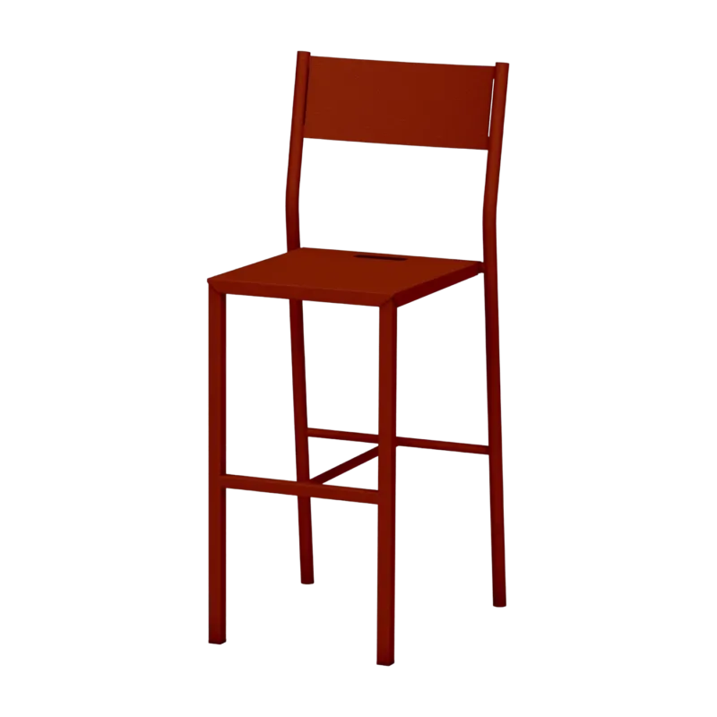 Chaise haute en acier mat terracotta 99 cm Take - Matière Grise - The Cool Republic