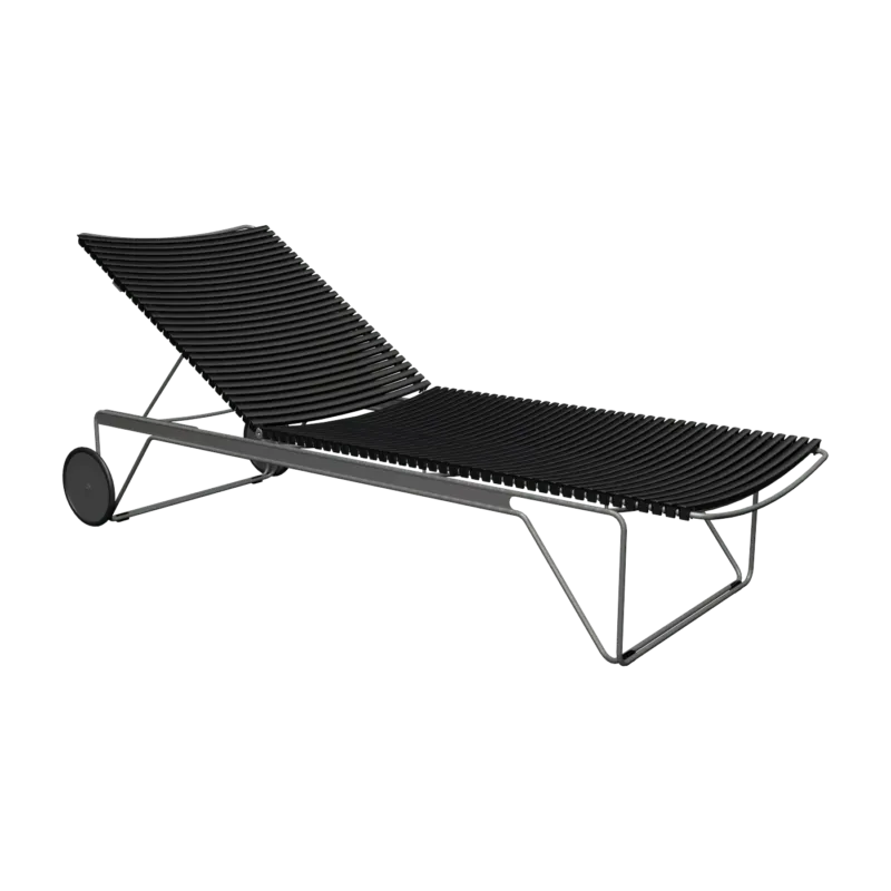 Chaise longue ajustable en métal et plastique noir Click - Houe - The Cool Republic