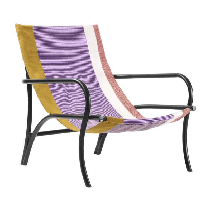 Chaise longue de jardin en acier noir Maraca - Ames - The Cool Republic